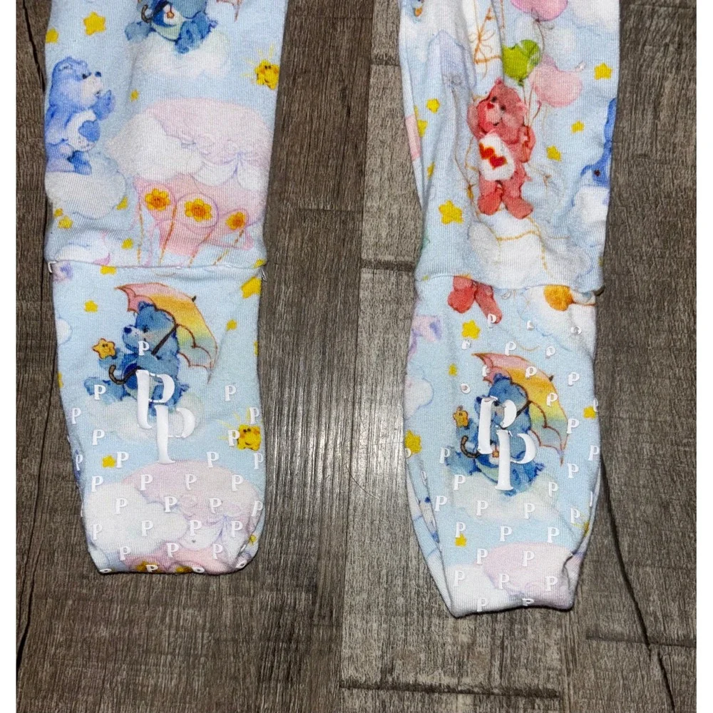 Posh Peanut Care Bears Bamboo Footed Sleeper Pajamas Blue 3-6M